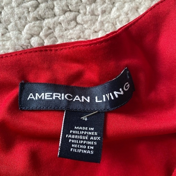 American Living Black/ Red long Sleeves Skater Pullover Dress, Size 4 - Picture 8 of 10
